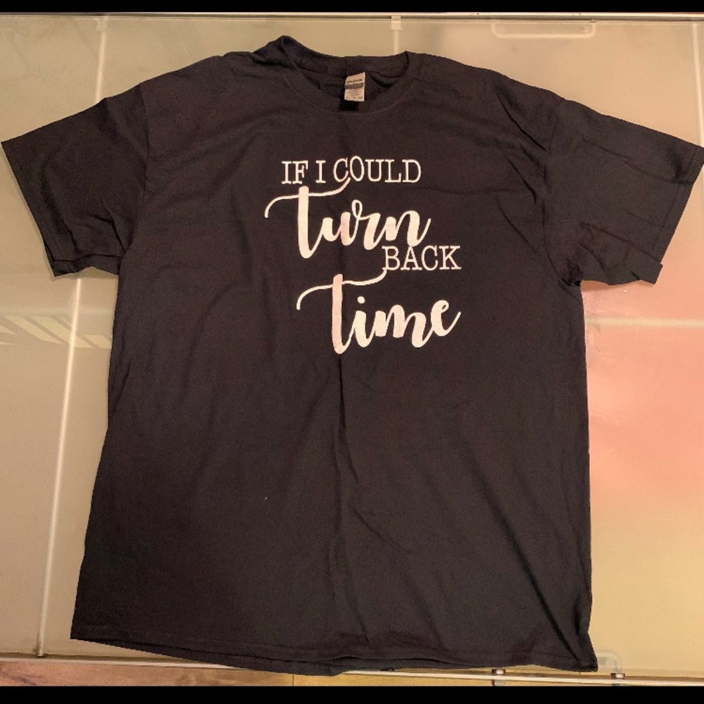 CHER IF I COULD TURN BACK TIME T-SHIRT Size XL Black